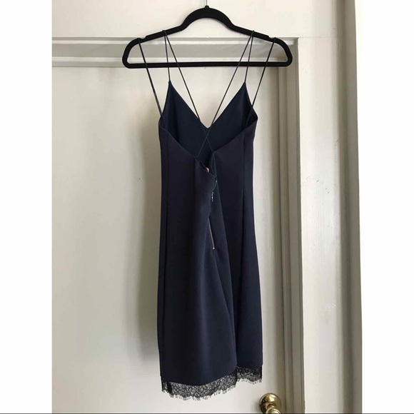 Alice + Olivia Leigh LaceTrim Low Cross-Back Dress - Picture 7 of 8